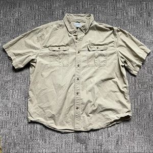 Carhartt khaki shortsleeved button down shirt size xl